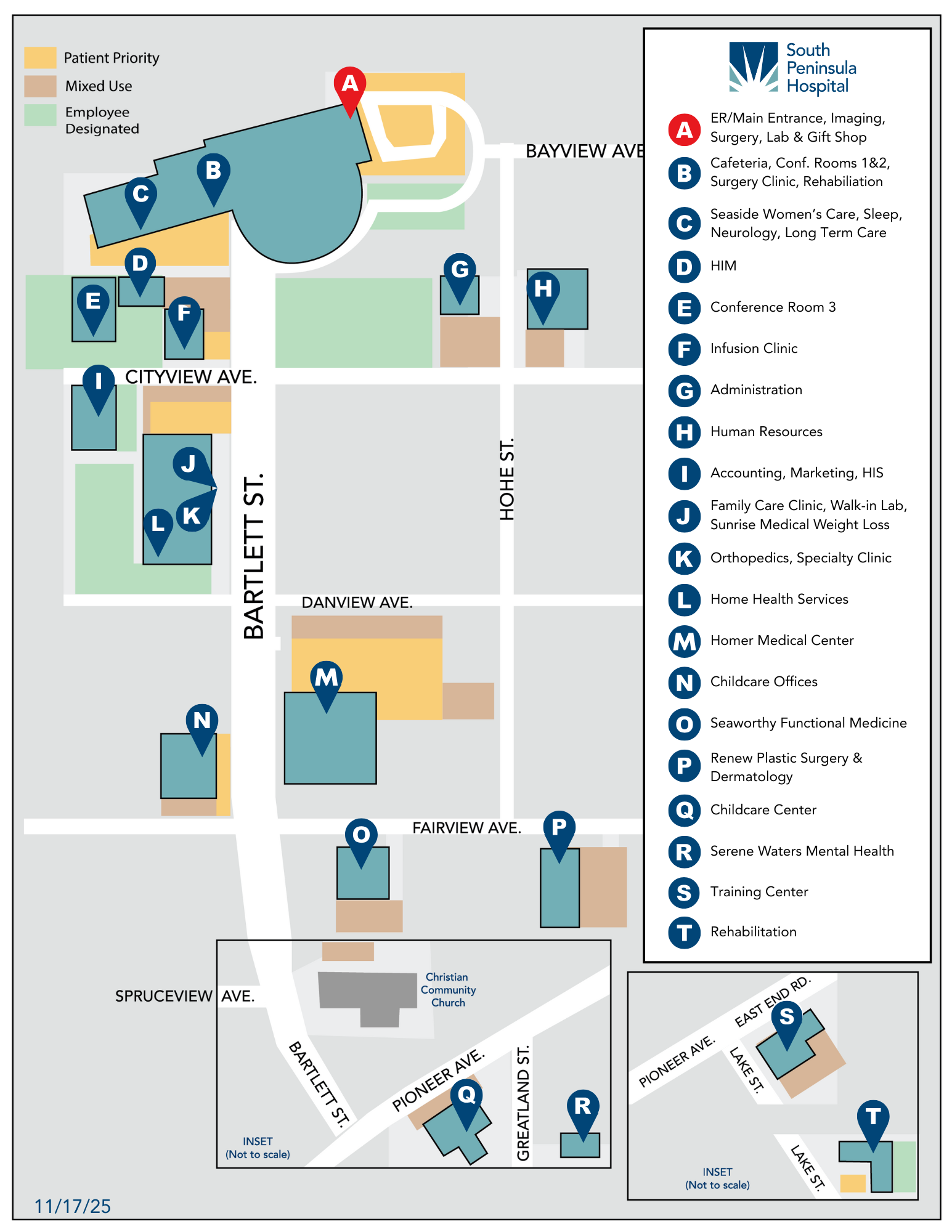 South Peninsula Hospital Campus Map